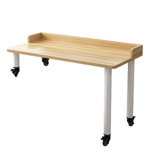 可移动飘窗书桌带挡板电脑台式桌子卧室窗台长短腿写字高低脚简约