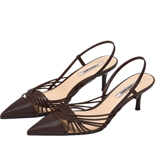 【辛芷蕾同款】73hours女鞋一束阳光26春新款细高跟一字带凉鞋