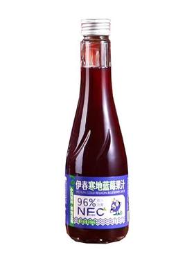 ZZ/忠芝NFC高浓蓝莓汁原汁高达96%伊春寒地蓝莓配料干净放心喝6瓶