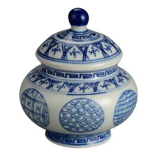 景德镇 仿古青花瓷 复古小号茶叶罐 随手罐 香粉罐陶瓷罐