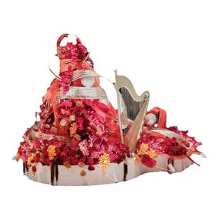 创意户外园林竖琴道具雕塑庭院摆件落地室外扬琴花架公园景观装饰