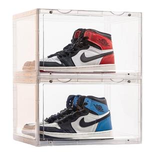 RMAX透明侧开鞋盒AJ球鞋展示亚克力磁吸收纳盒子塑料鞋柜网红鞋墙