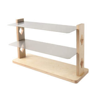 oakliving桌面海洋板置物架杯架护肤品收纳架咖啡角双层整理架