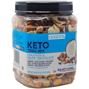 美国直邮Hoody's Keto Trail Mix生酮混合坚果椰子杏仁黑巧高蛋白