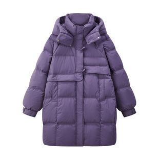 300斤大码羽绒服女中长款冬季2025新款胖MM显瘦韩版宽松连帽外套