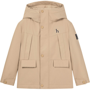 hazzys哈吉斯童装男童棉服2025冬新品中大童棉衣科技三防连帽外套