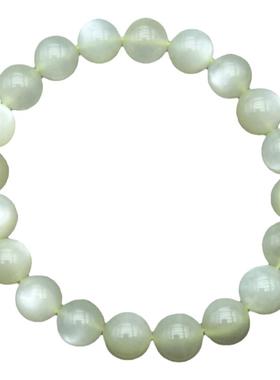 绿月光石手链睡眠石转运珠