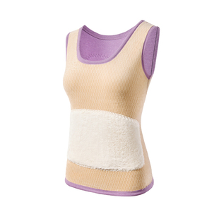 猫人东北零下保暖背心女款冬季加绒加厚特厚兔毛贴片内搭打底内衣