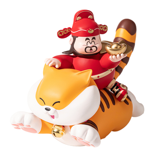 飞黄腾达招财猫飞来财神摆件装饰品送礼家居桌面装饰2026新年礼物