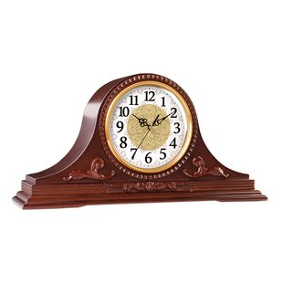 汉时欧式古典实木高档装饰音乐报时座钟客厅古典桌面摆件时钟D217