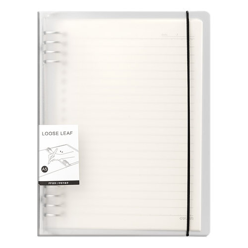 得力不硌手活页本A4活页笔记本B5横线笔记本子a5多规格加厚学生考研线圈错题本可拆卸替芯活页纸活页夹高中生