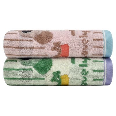 洁丽雅纯棉儿童毛巾卡通吸水亲肤