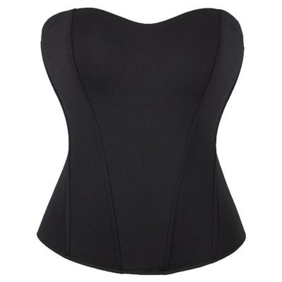 黑色弹力束身衣简约曲线鱼骨胸衣