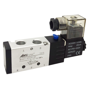 气动电磁阀4V210-08二位五通气阀220V气缸换向阀电磁控制阀24V12V