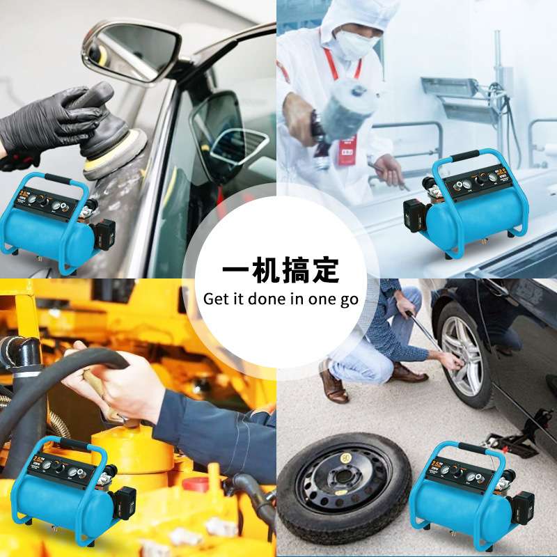 跨境锂电充电式空压机小型便携式锂电空气压缩机批发无线气泵户外