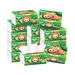 森宝抽纸小猴纸加厚4层餐巾纸纸巾卫生纸抽纸家用实惠装整箱30包