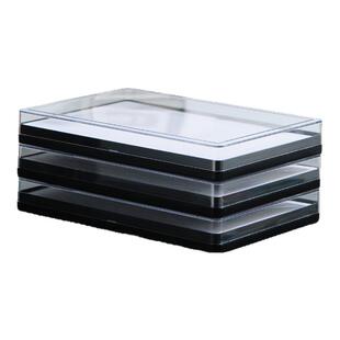 旭平戒指盒饰品收纳盒保存120卡位防尘防氧化亚克力透明盖