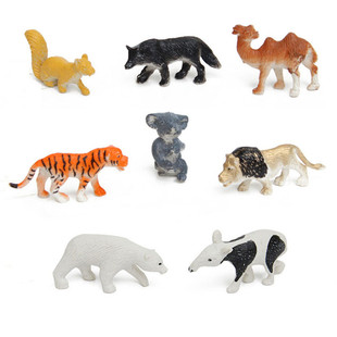 仿真野生动物园68件套装实心恐龙老虎含围栏椰树儿童模型玩具包邮