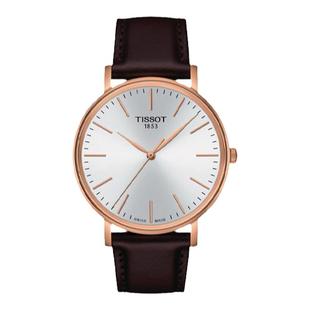 Tissot 天梭魅时系列经典简约石英机芯手表皮表带男表