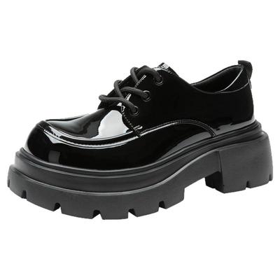 大东官方正品厚底系带小皮鞋