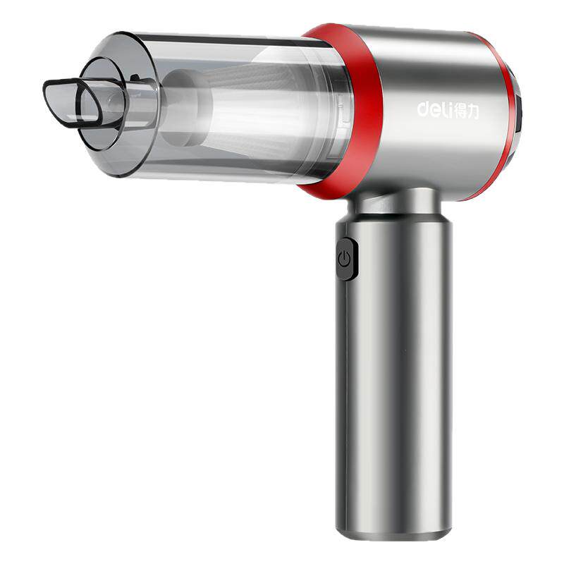 得力车载吸尘器手持式小型强大吸力汽车家用无线充电两用吹吸尘机