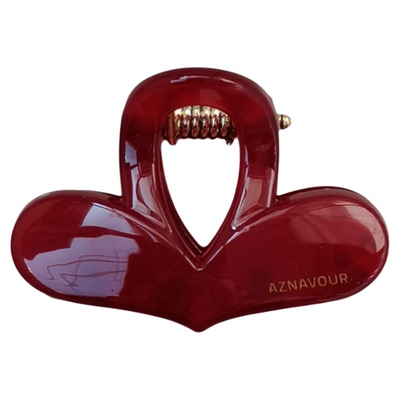 韩国进口发饰AZNAVOUR/AZ镂空4cm小爱心抓力紧刘海发抓鲨鱼夹抓夹