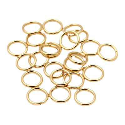 不锈钢钛钢镀真金18K金开口圈