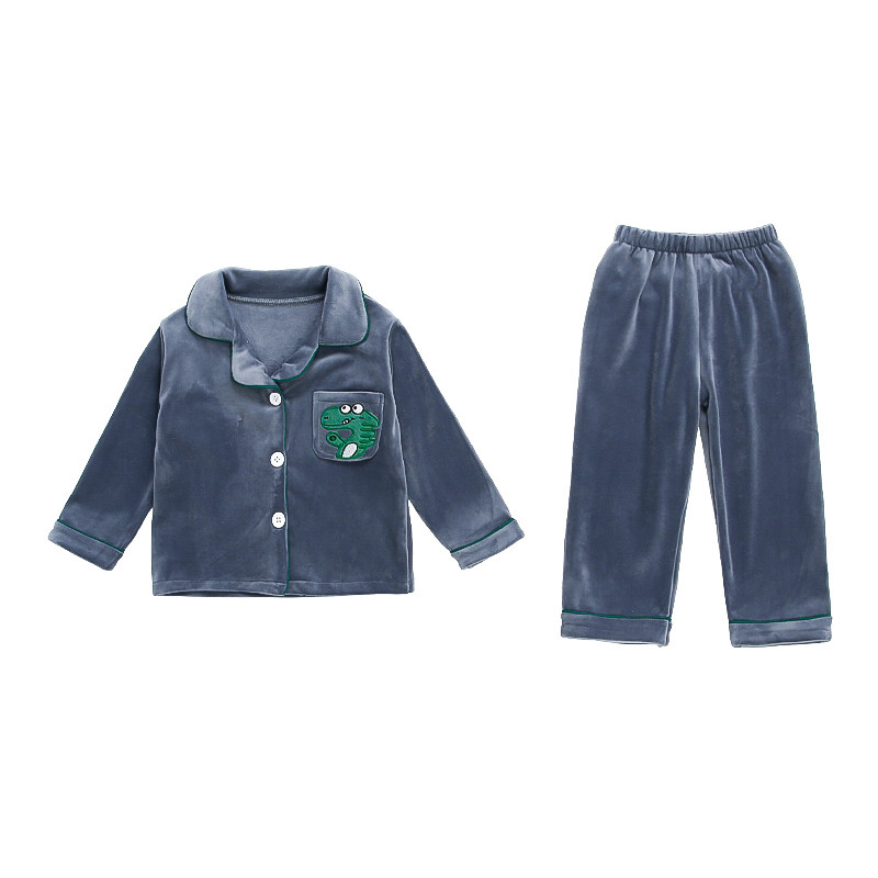 儿童睡衣男童长袖长裤家居服套装