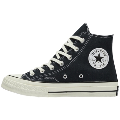 匡威黑高帆布鞋男女高帮