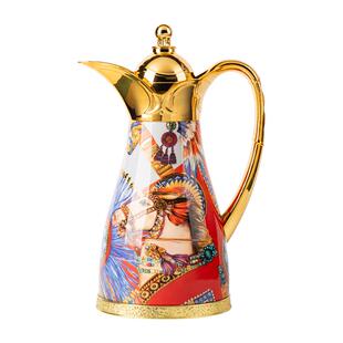 战马凤凰保温壶大容量家用暖壶热水壶玻璃胆复古茶壶保温瓶开水壶