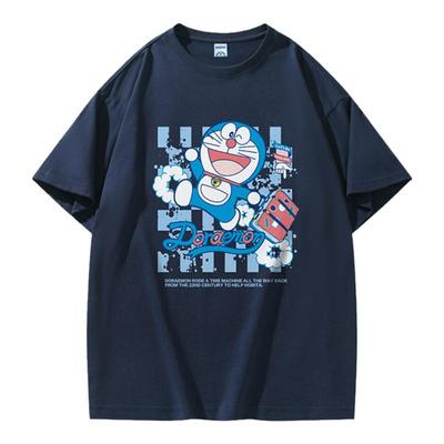 哆啦A梦夏季纯棉短袖t恤男