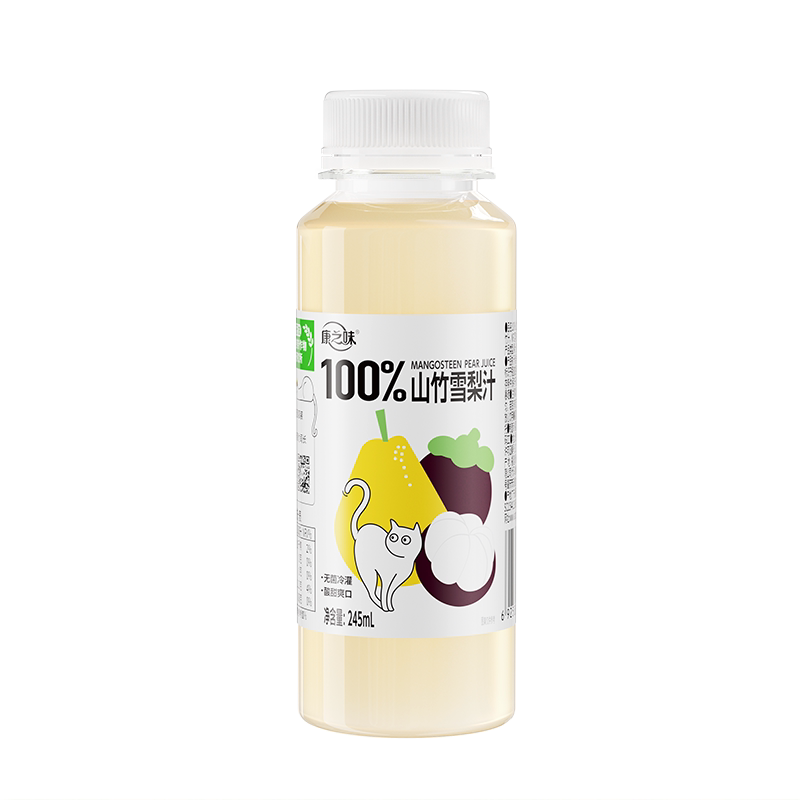 康之味100%山竹雪梨汁245ml瓶装