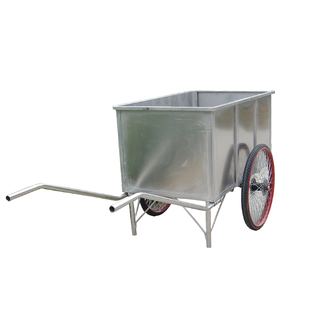 不锈钢垃圾车户外手推车人力清洁保洁环卫车桶垃圾车箱配实心胎厚