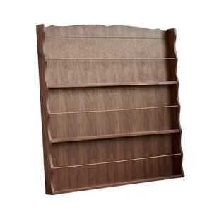 物应vento杂志柜黑胡桃实木阅读架展示架复古收纳书架置物架落地