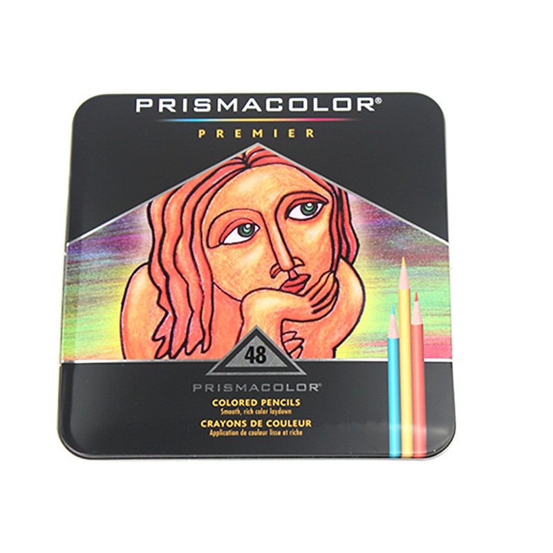 包邮美国PRISMACOLOR霹雳马油性彩铅150色黑白单支皮肤盒装