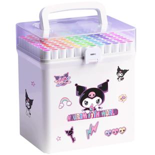 丙烯马克笔小学生美术专用画笔水彩笔不透色可叠色丙稀幼儿园儿童彩色笔套装可水洗笔芯24/48色炳稀防水比心