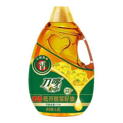 刀唛浓香低芥酸菜籽油压榨4.68L