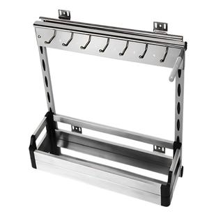 厨房下水槽置物架柜内壁挂盐罐篮可调节层高侧面抽拉式调料收纳架