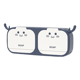 翻盖肥皂盒壁挂式沥水皂架免打孔家用卫生间浴室肥皂架香皂置物架