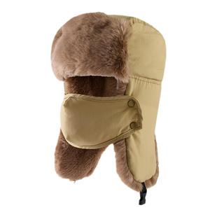 Jeep冬季雷锋帽女东北户外防寒护耳加绒滑雪帽男防风保暖棉帽子