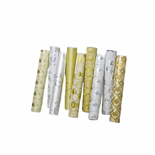 金色银色厨房推拉门厨柜门修补翻新自粘贴纸柜子装饰壁纸防水墙纸