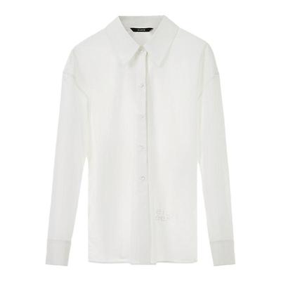 朗姿欧洲EiLEEN ELITEE纯棉设计感气质上衣女衬衣2024秋新款衬衫