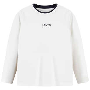【德绒】Levis李维斯儿童长袖T恤2025冬季新款童装男童女童卫衣