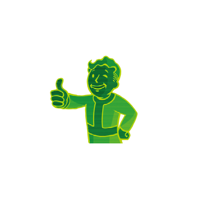 TLP反光贴 辐射小子点赞Fallout4哔哔Vault Pip Boy 游戏防水贴纸