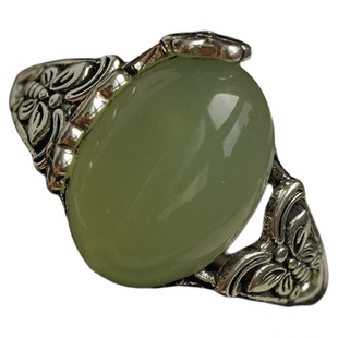 Vintage古着Ancient Silver and Onyx Ring复古银色戒指