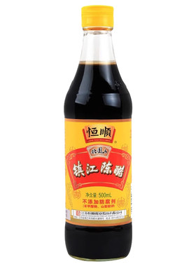 恒顺北固山镇江陈醋500ml家用瓶装食用醋蘸料凉拌菜饺子佐餐调味