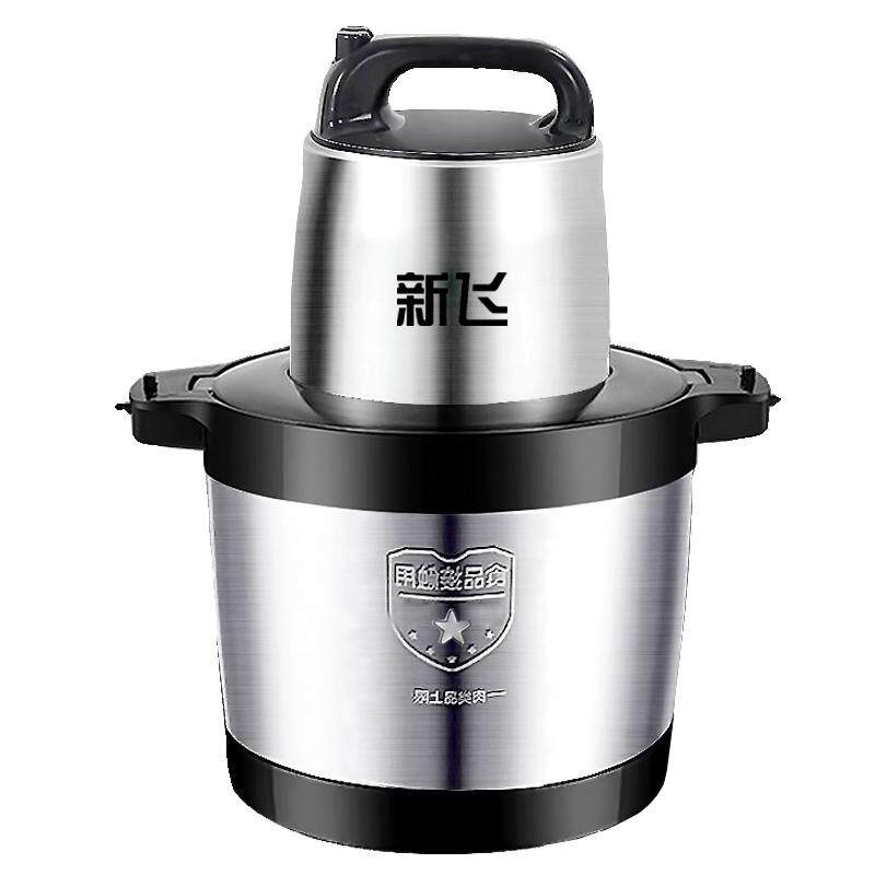 新飞绞肉机商用多功能家用电动6升大容量大功率打肉馅搅拌料理机