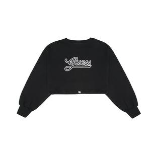 GUESS女士松紧款辣妹印花罗纹短款卫衣-W4PP88K2Q40