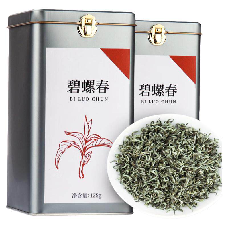 第一江南茶叶 明前绿茶春茶特级碧螺春礼盒罐装250g年货节送礼物