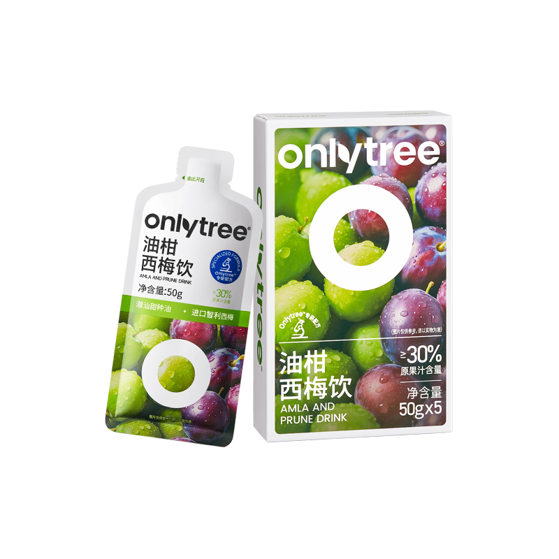 onlytree油柑西梅饮官方旗舰店益生元西梅汁清爽解腻果蔬汁饮料